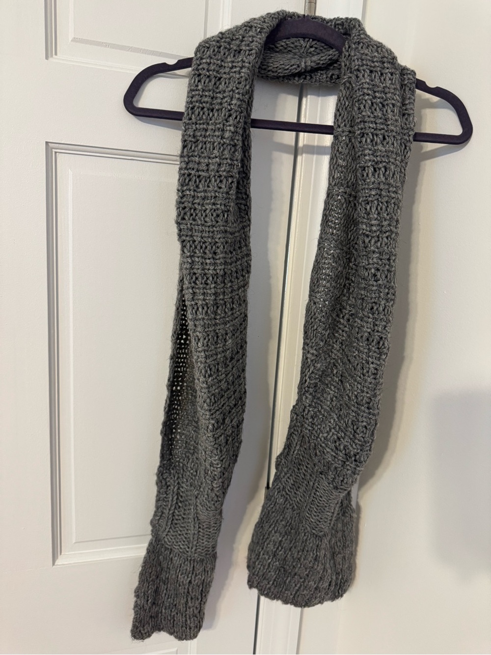 Lands' End Gray Knit Scarf